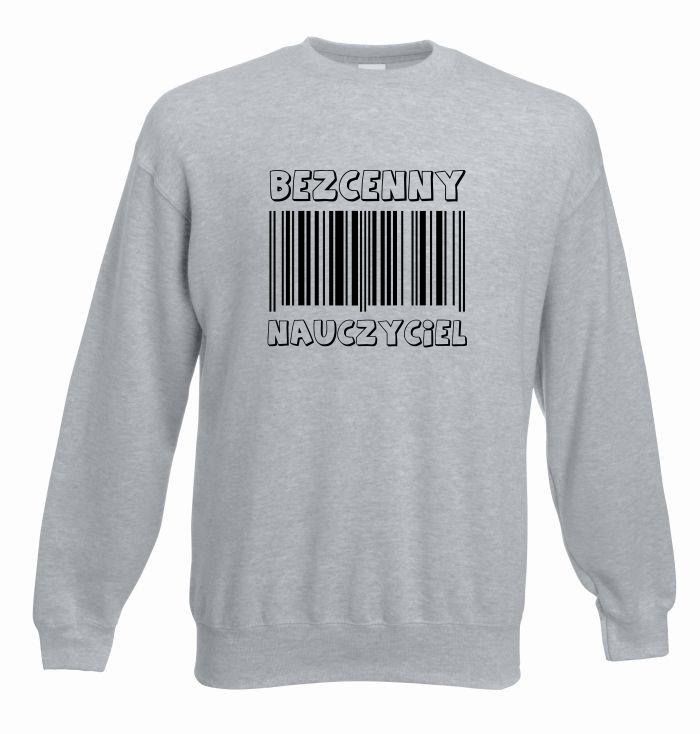 bluza oversize BEZCENNY NAUCZYCIEL S szary-czarny
