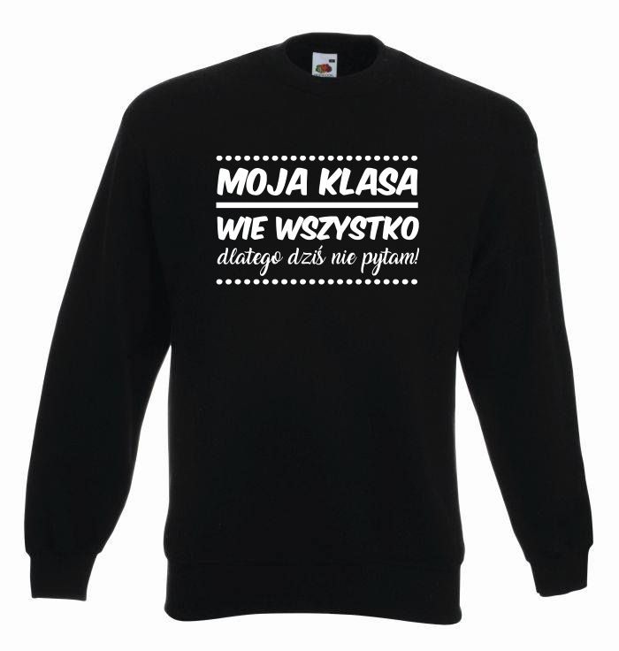 bluza oversize MOJA KLASA S czarno-biały