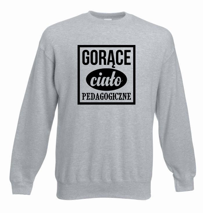 bluza oversize GORĄCE CIAŁO S szary-czarny