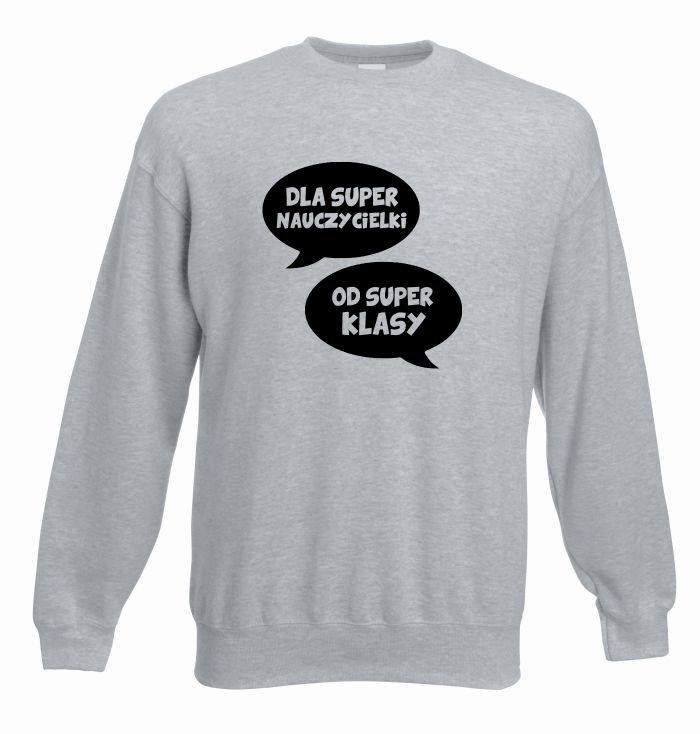 bluza oversize OD SUPER KLASY L szary-czarny