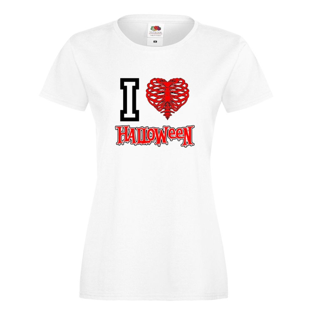 T-shirt lady/oversize DTG I LOVE HALLOWEEN XL lady