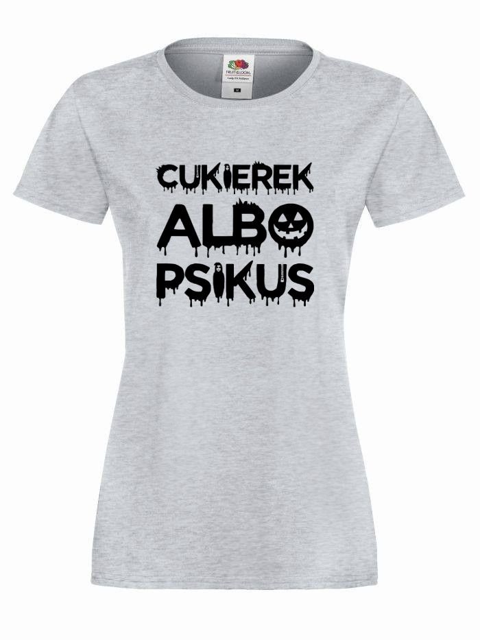 T-shirt lady/oversize CUKIEREK szary-czarny XS lady