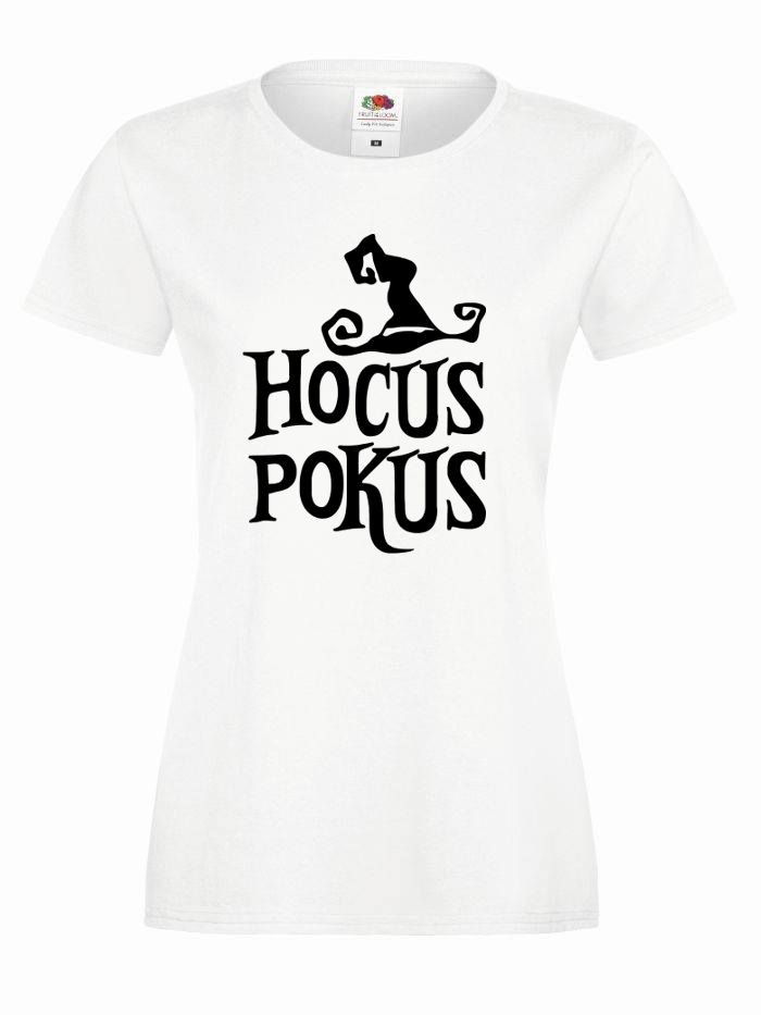 T-shirt lady/oversize HOCUS POKUS XS biały-czarny lady