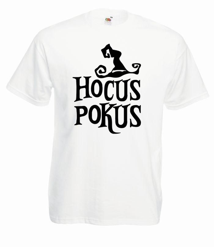 T-shirt lady/oversize HOCUS POKUS S biały-czarny oversize