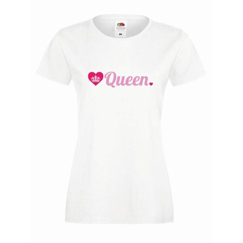 T-shirt lady slim DTG QUEEN HEART