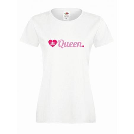 T-shirt lady slim DTG QUEEN HEART