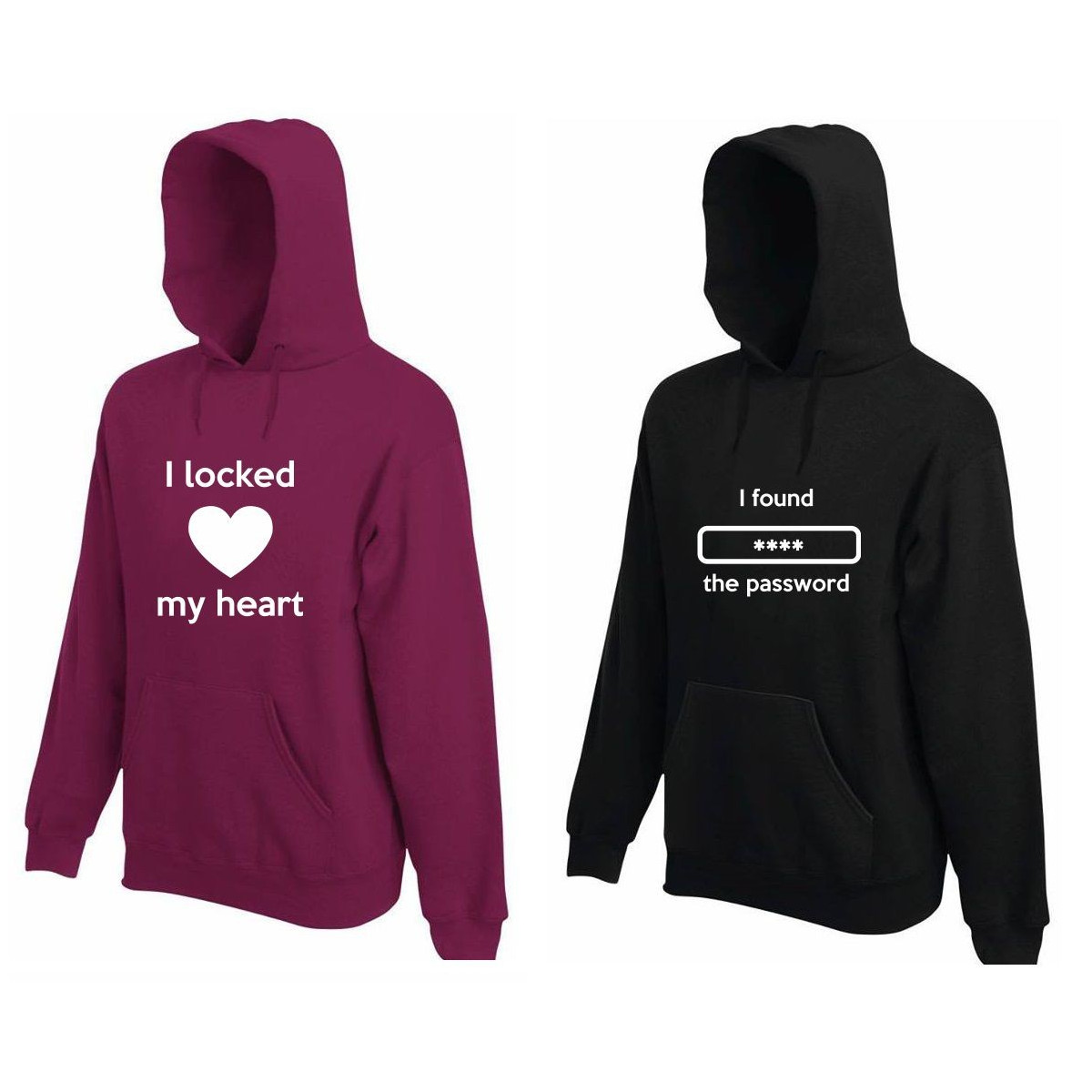 Bluza z kapturem DLA PAR 2 SZT QUEEN & KING  TOGETHER