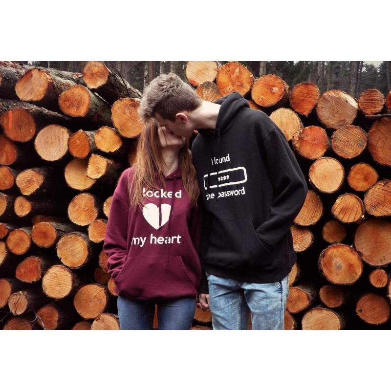 Bluza z kapturem DLA PAR 2 SZT QUEEN & KING  TOGETHER