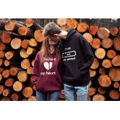 Bluza z kapturem DLA PAR 2 SZT QUEEN & KING  TOGETHER