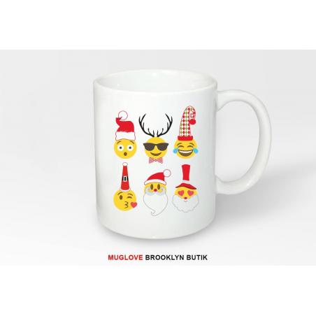 Kubek z nadrukiem EMOJI CHRISTMAS