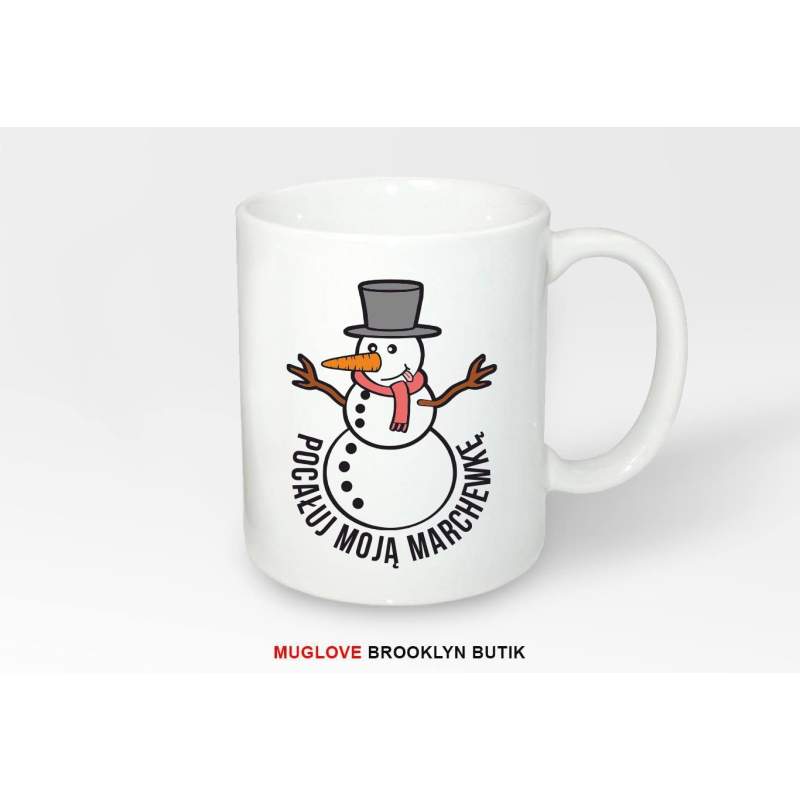 Kubek z nadrukiem POCAŁUJ MOJĄ MARCHEWKĘ