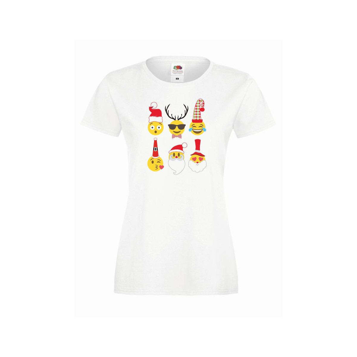 T-shirt lady DTG EMOJI CHRISTMAS