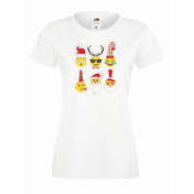 T-shirt lady DTG EMOJI CHRISTMAS
