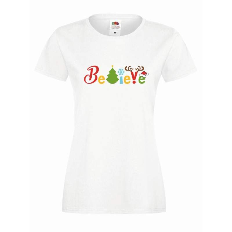 T-shirt lady DTG BELIEVE