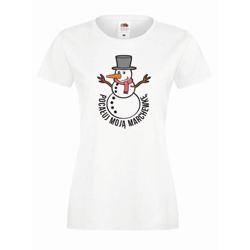 T-shirt lady DTG POCAŁUJ MNIE W MARCHEWKĘ