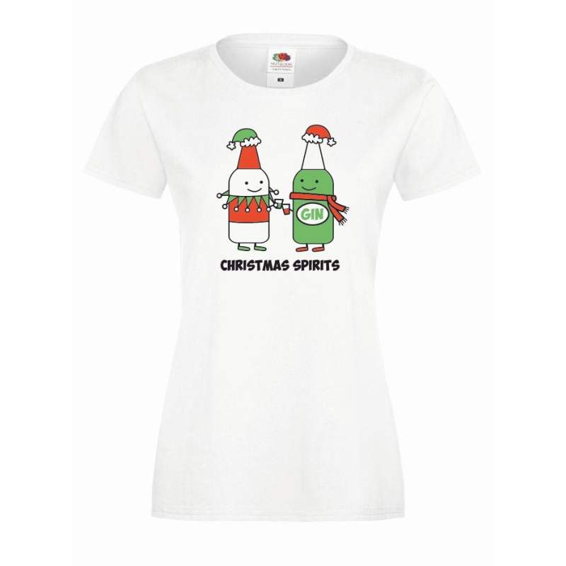 T-shirt lady DTG CHRISTMAS SPIRITS