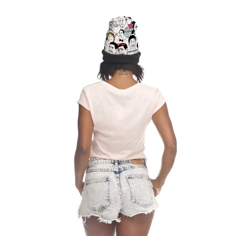 Czapka beanie black druk MEMS