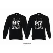 DLA PAR 2 SZT I MY BOY I MY GIRL napis z przodu