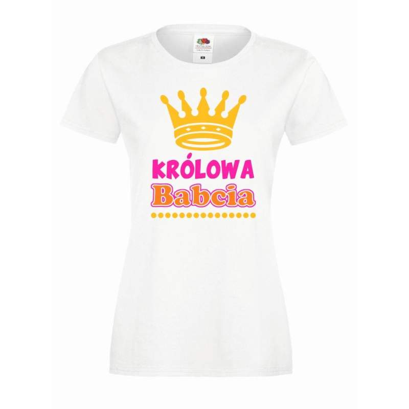 T-shirt lady/oversize DTG KRÓLOWA BABCIA