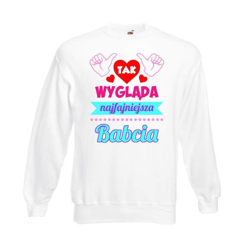 Bluza oversize DTG TAK WYGLĄDA NAJFAJNIEJSZA BABCIA