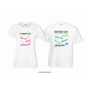 T-shirt lady i oversize DLA PAR 2 SZT TA KOBIETA & TEN FACET