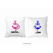 Poduszki druk dla par 2 szt. ZAKOTWICZENI