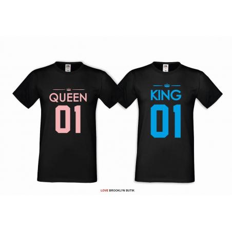 T-shirt DLA PAR 2 SZT QUEEN & KING COLOR