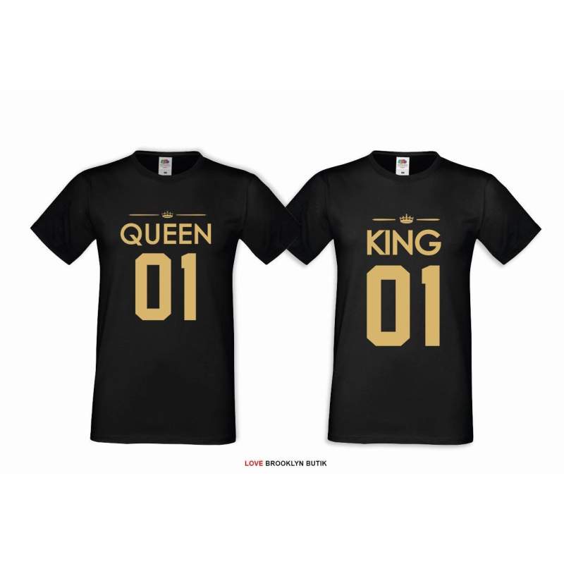 T-shirt DLA PAR 2 SZT QUEEN & KING COLOR