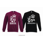 DLA PAR 2 SZT MÓJ król MOJA królowa napis z przodu