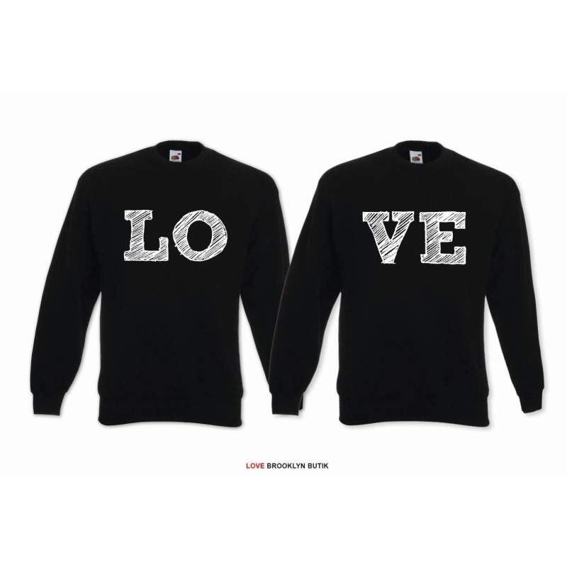 DLA PAR 2 SZT LO VE TWO napis z przodu 