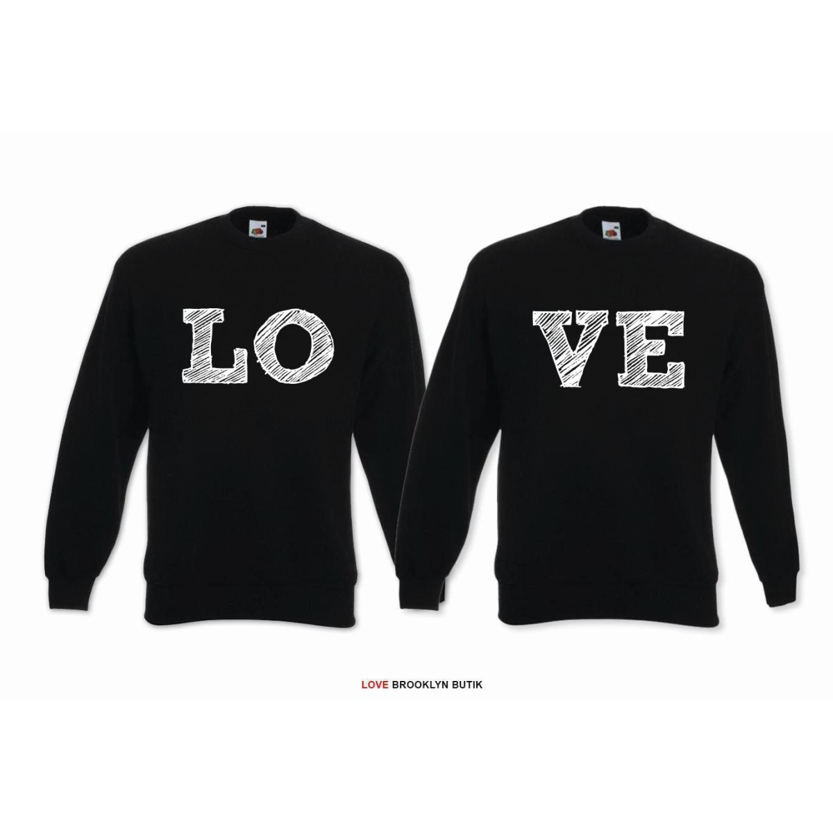 DLA PAR 2 SZT LO VE TWO napis z przodu 