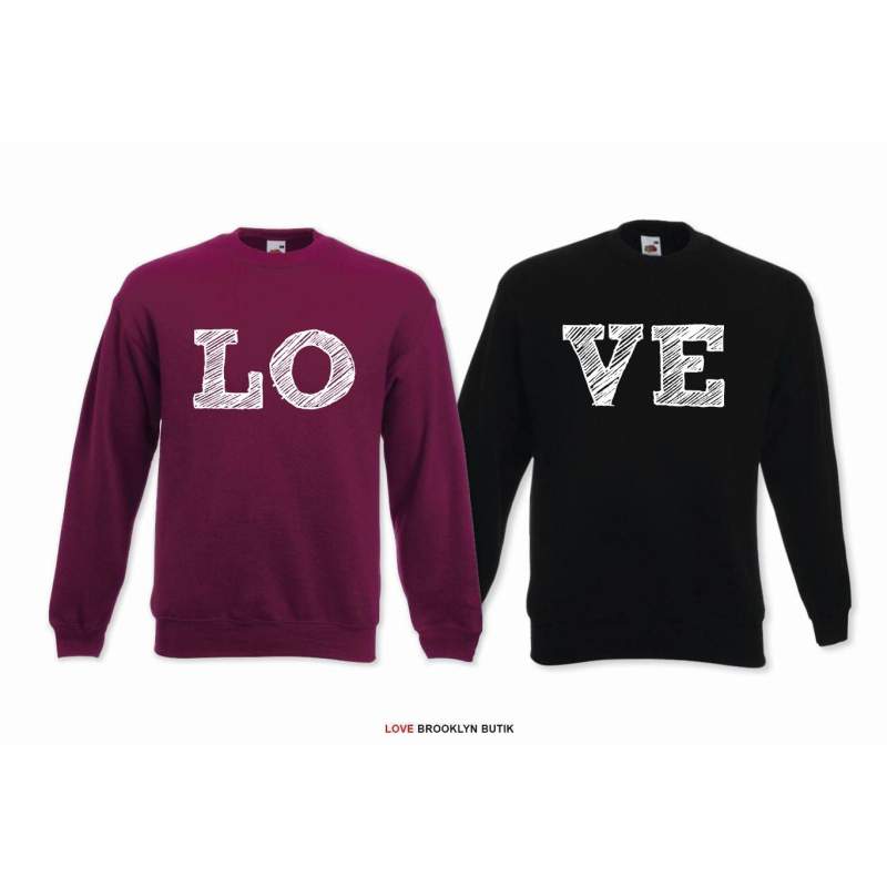 DLA PAR 2 SZT LO VE TWO napis z przodu 