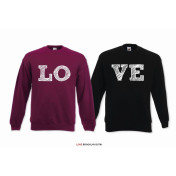 DLA PAR 2 SZT LO VE TWO napis z przodu 