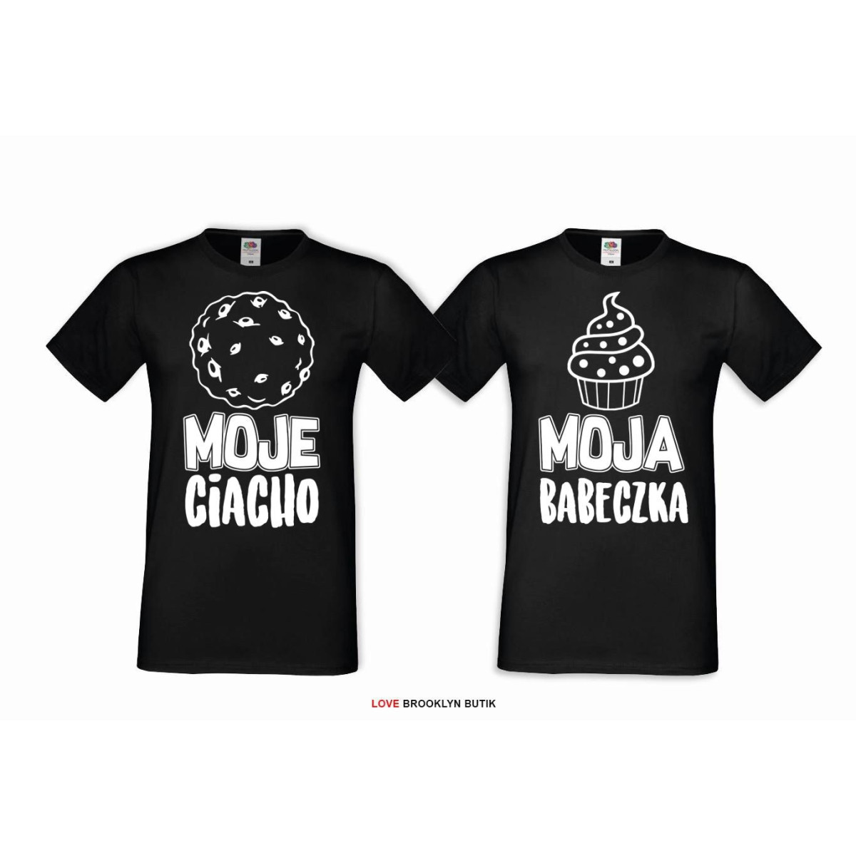 T-shirt DLA PAR 2 SZT MOJA babeczka MOJA ciacho