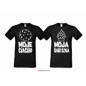 T-shirt DLA PAR 2 SZT MOJA babeczka MOJA ciacho