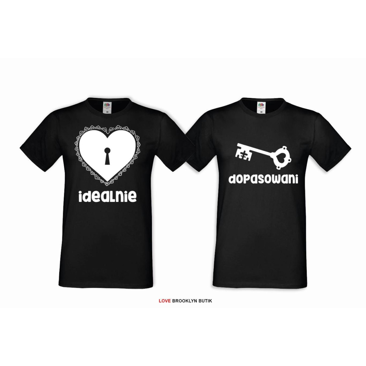 T-shirt DLA PAR 2 SZT MOJA babeczka MOJA ciacho napis z przodu