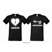 T-shirt DLA PAR 2 SZT MOJA babeczka MOJA ciacho napis z przodu