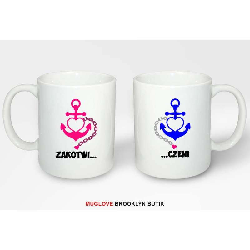 Kubki z nadrukiem 2 sztuki ZAKOTWICZENI