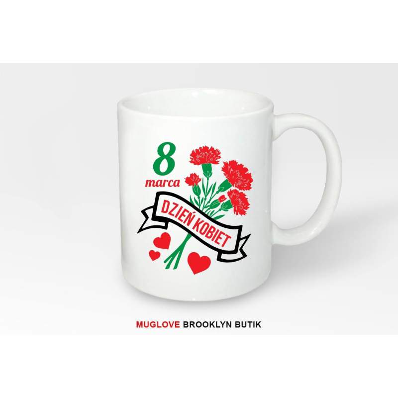 Kubek z nadrukiem DZIEŃ KOBIET FLOWERS