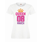 T-shirt lady DTG QUEEN 08