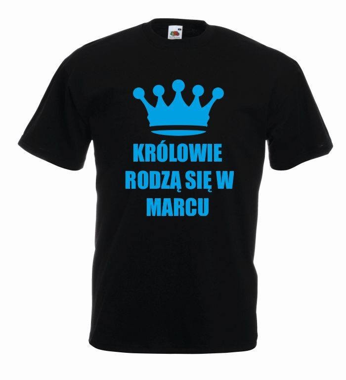T-shirt oversize KRÓLOWIE MARZEC M czarno-niebieski