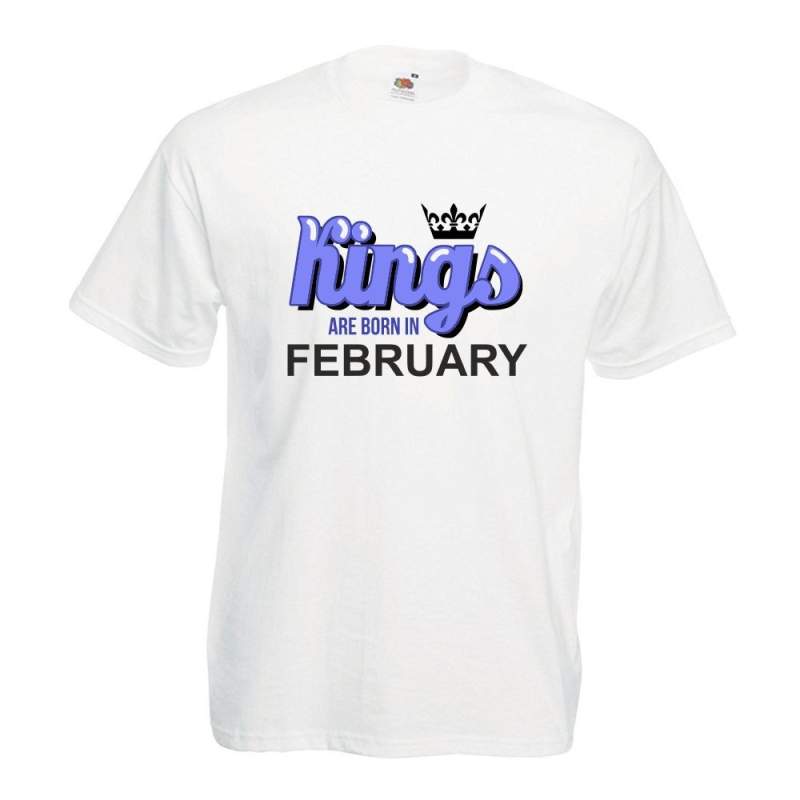T-shirt oversize DTG KINGS ARE BORN IN FEBRUARY