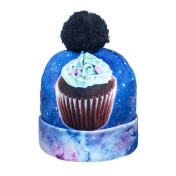 CZAPKA pompon FULLPRINT GALAXY MUFFIN