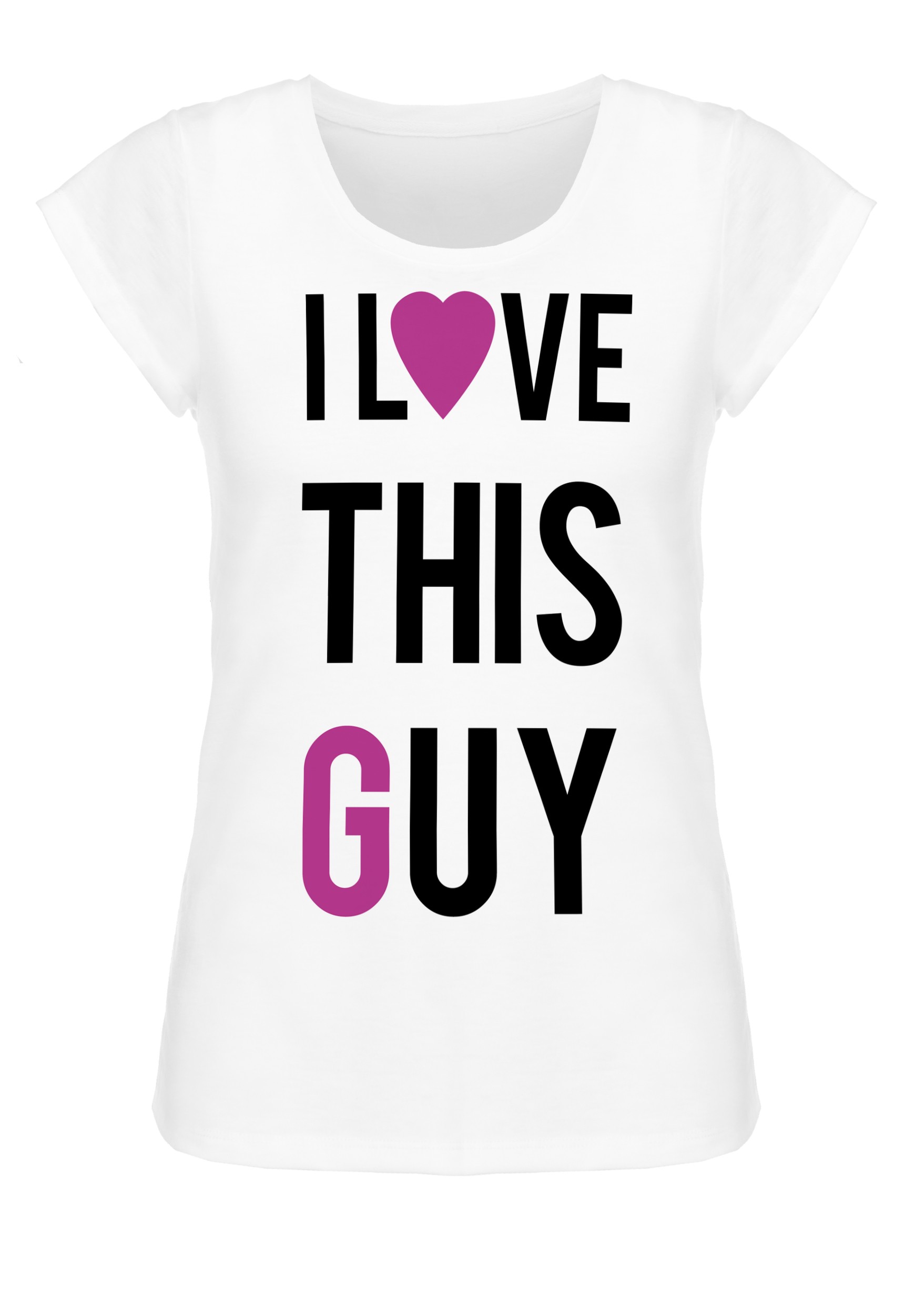T-shirt woman LOVE THIS GAY  /biały/ (OUTLET)