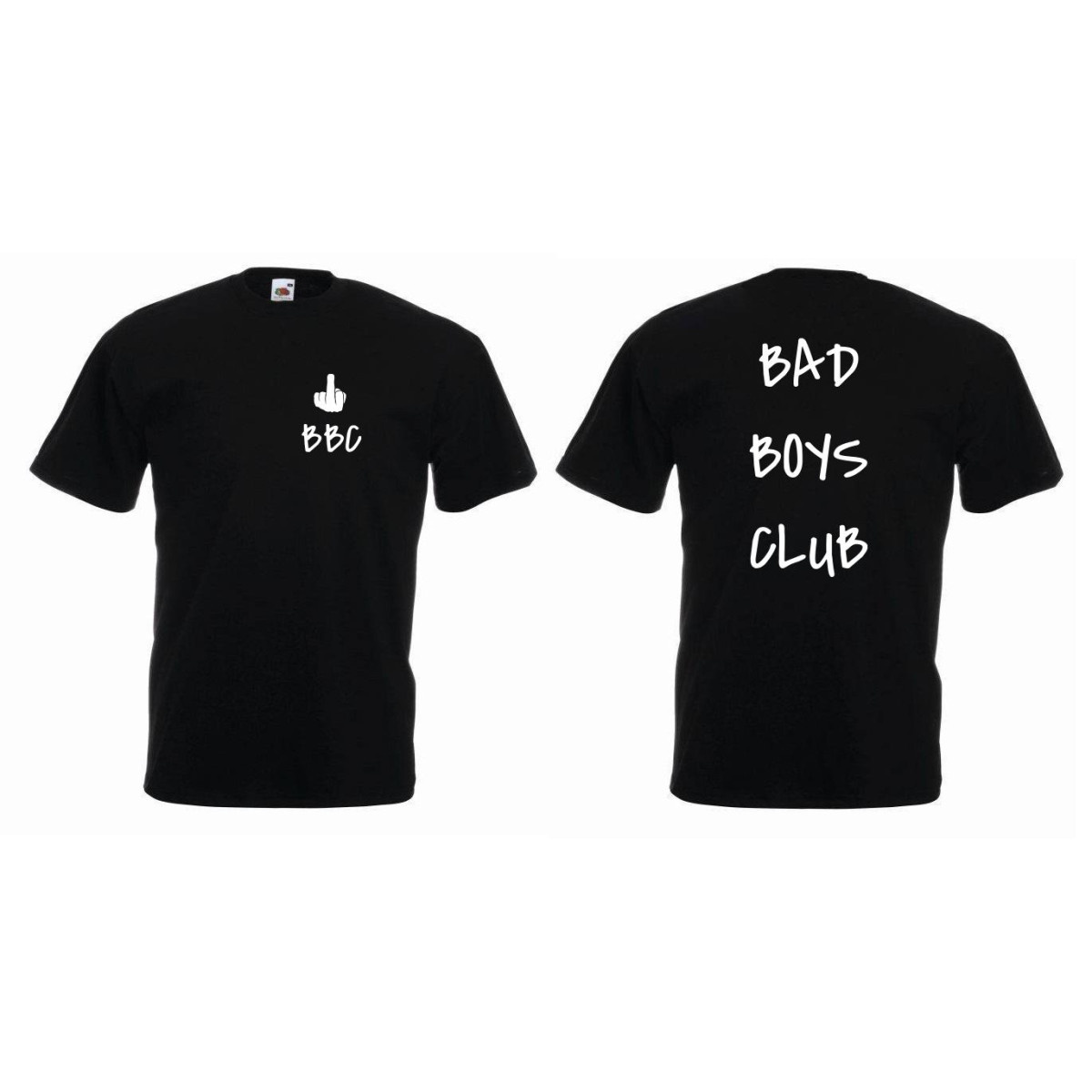 T-shirt oversize BAD BOYS CLUB tył&przód SZARY