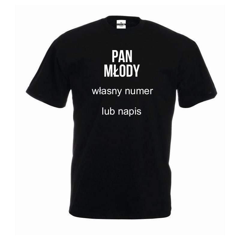 T-shirt oversize PAN MŁODY (własny numer)