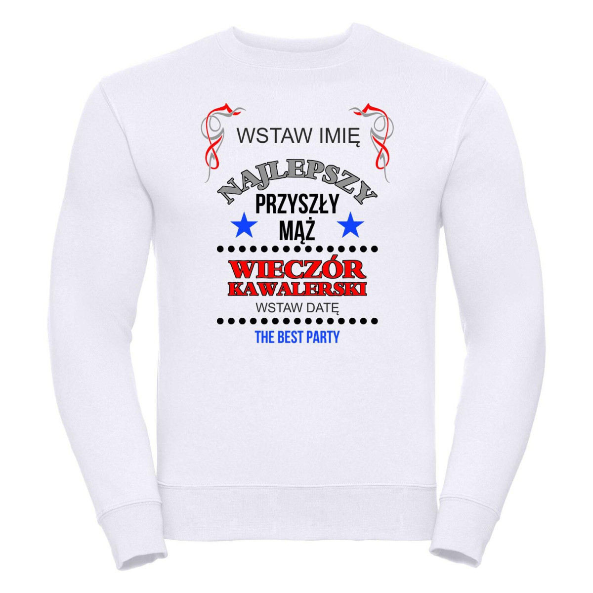 Bluza oversize DTG NAJLEPSZY PRZYSZŁY MĄŻ