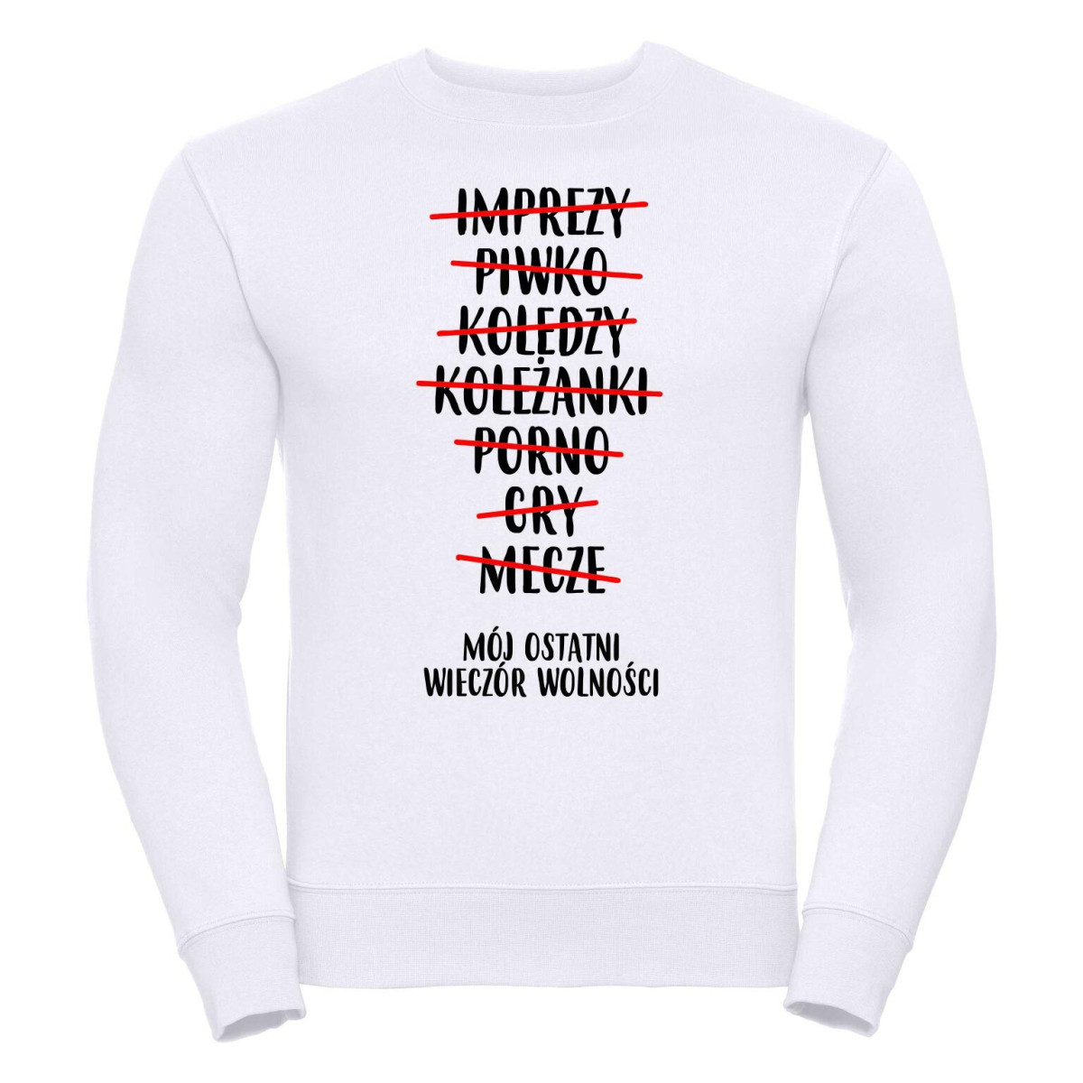 Bluza oversize DTG OSTATNI WIECZÓR WOLNOŚCI