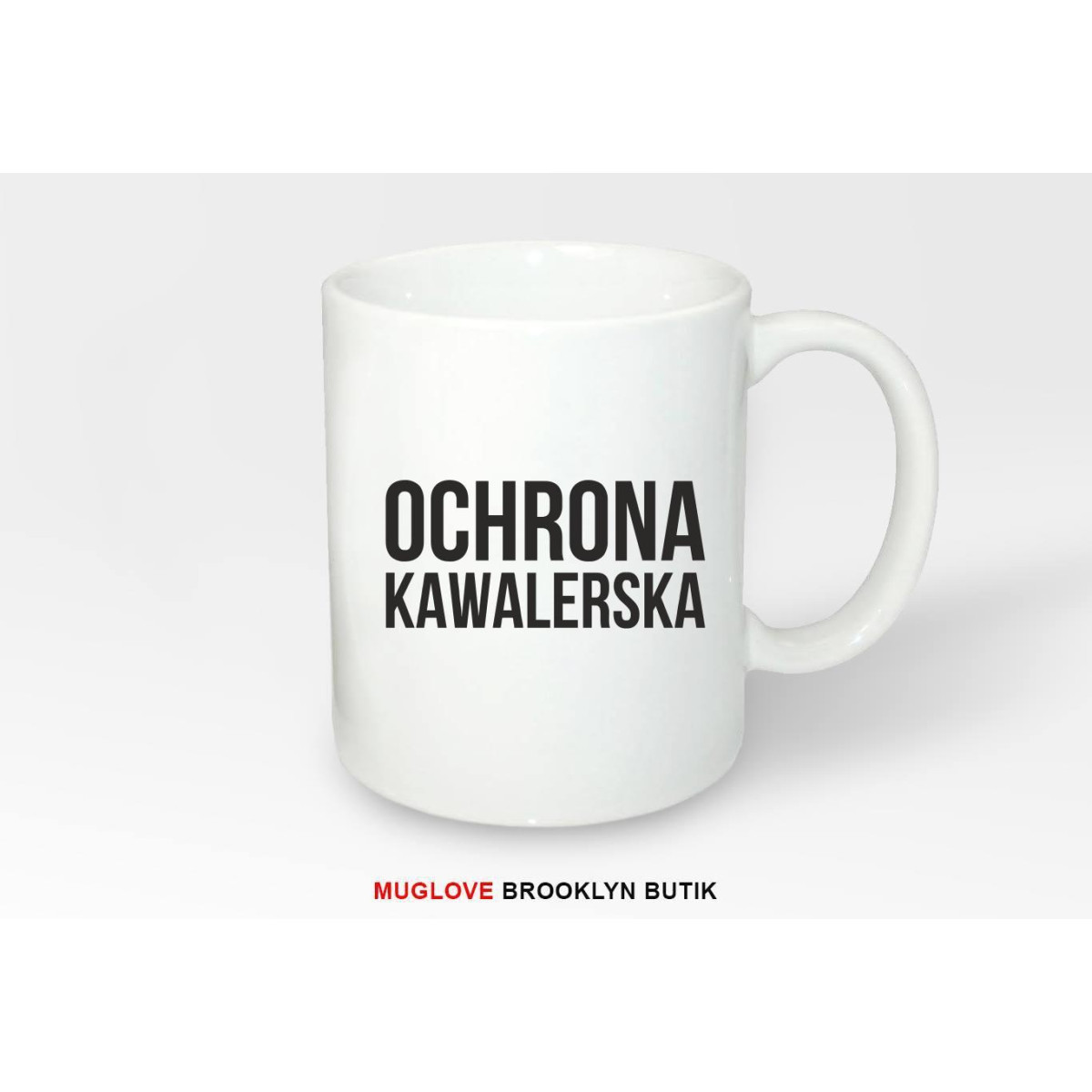 Kubek z nadrukiem OCHRONA KAWALERSKA