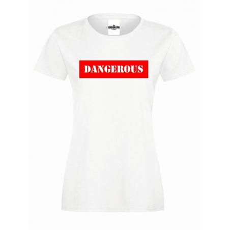 T-shirt lady slim DTG DANGEROUS RED
